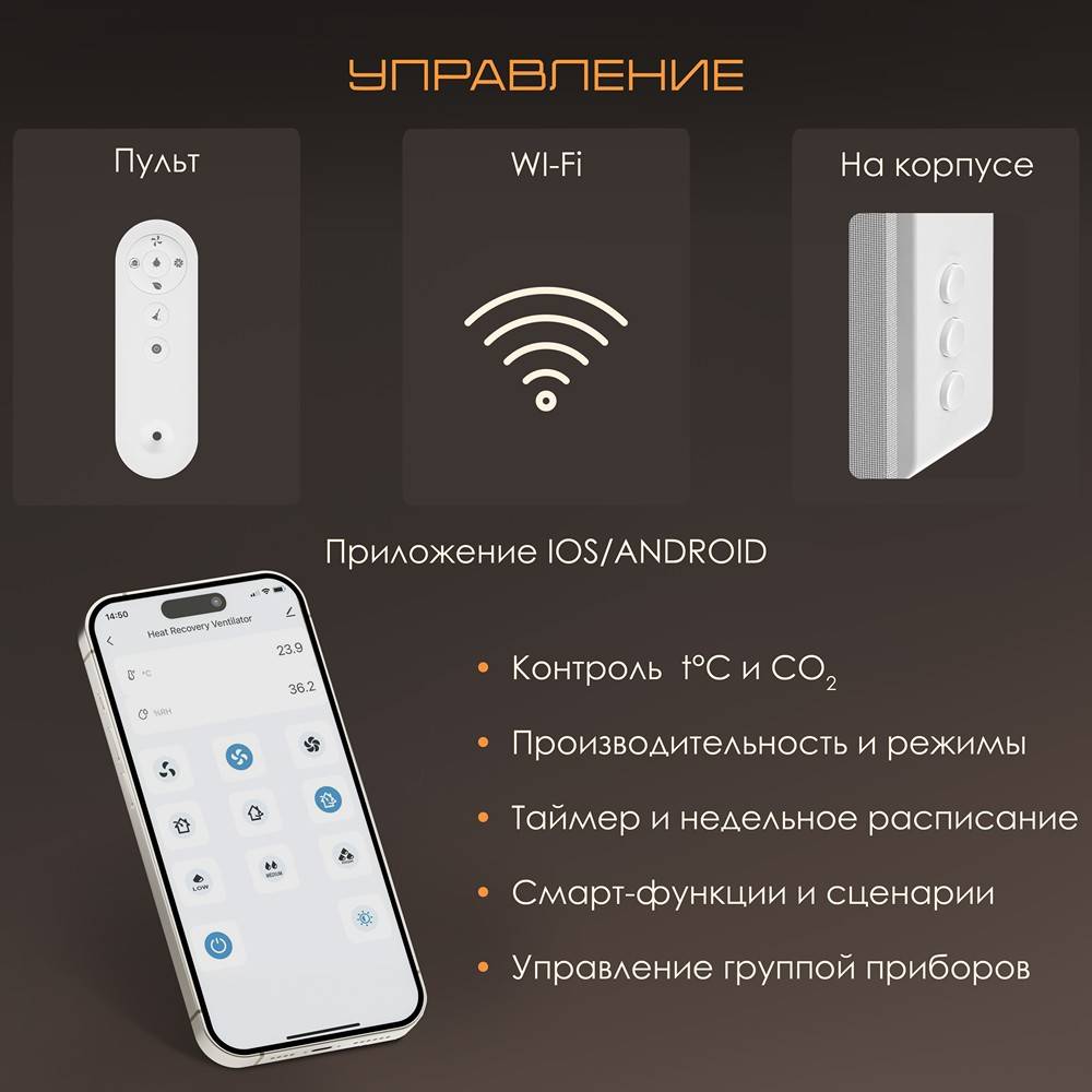 Рекуператор VENTini HRV-70 Silver Flax NH с шумоподавляющим колпаком