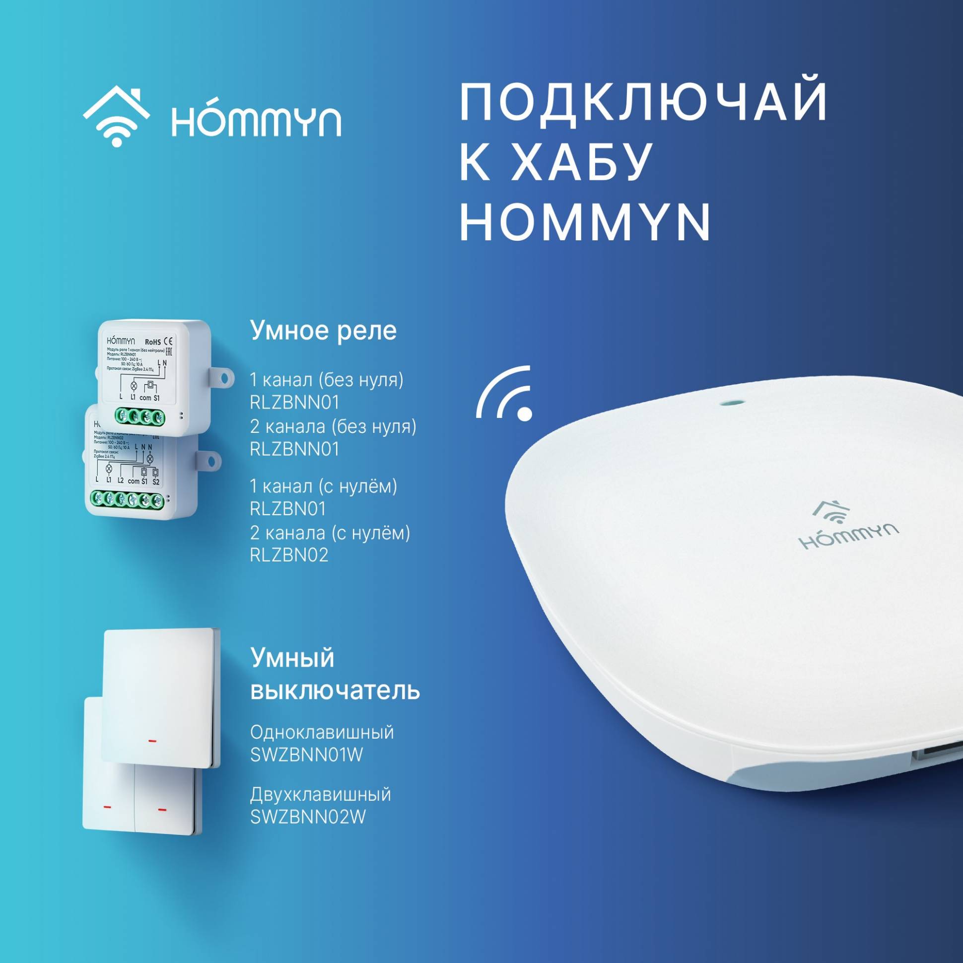 Блок управления (шлюз) HOMMYN Hub HH-01